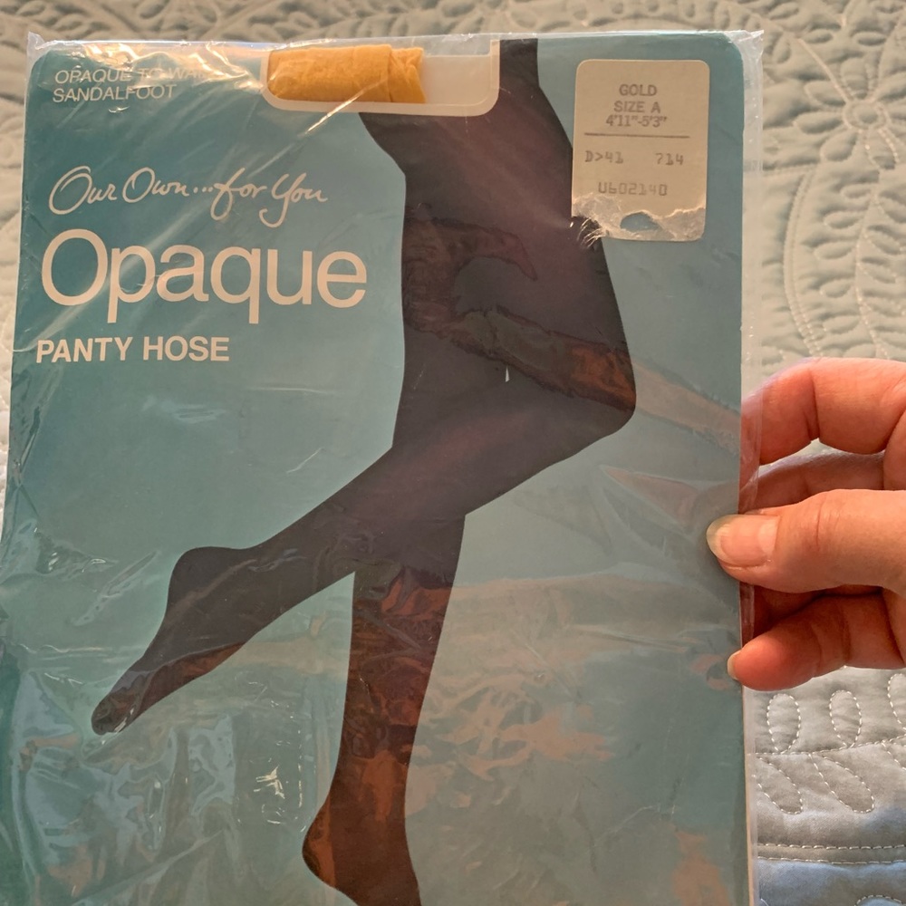 2 pair opaque hose. One new and one gently used.